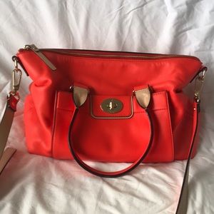 Kate spade coral color leather bag